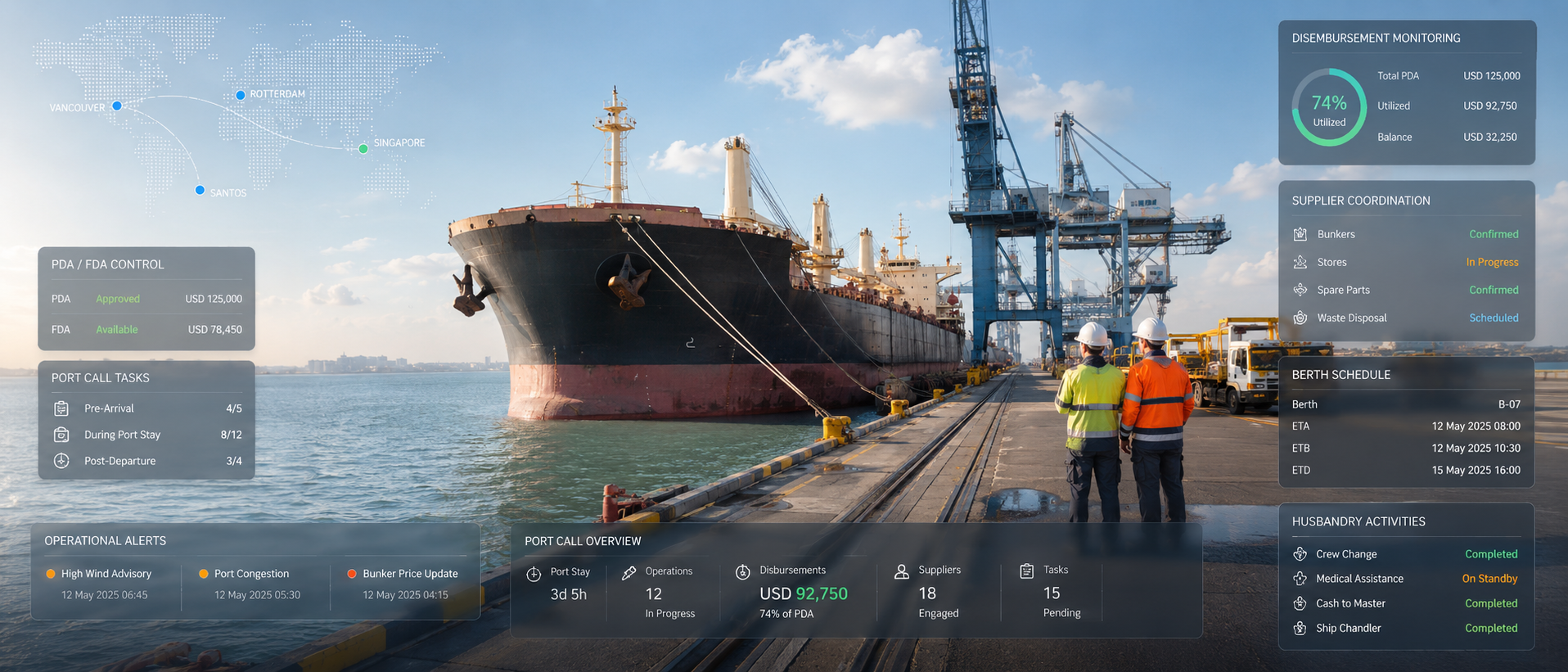 Ship Agency System (Tramp Shipping) preview for Shipping operations